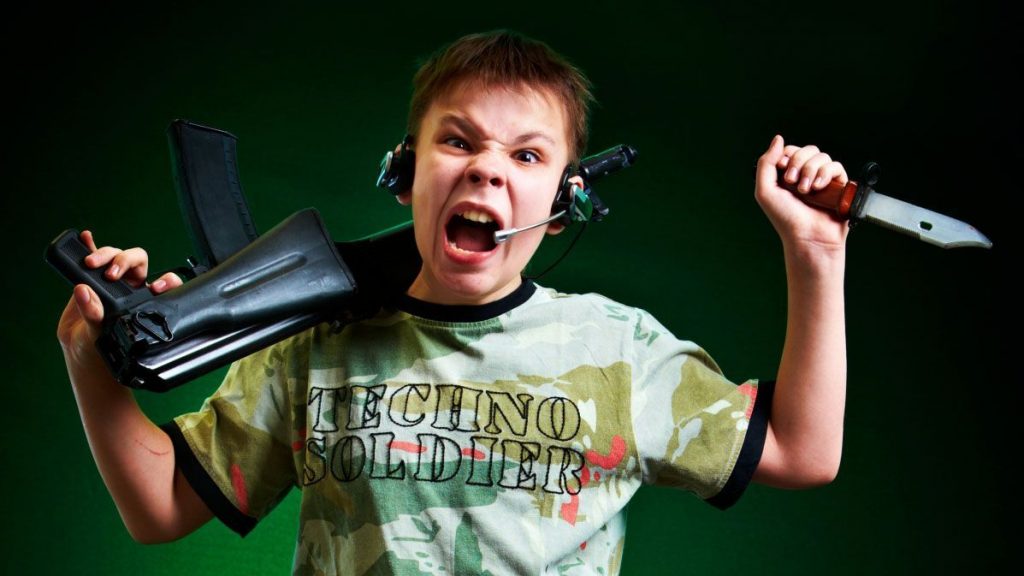 Angry kid playing video games sales