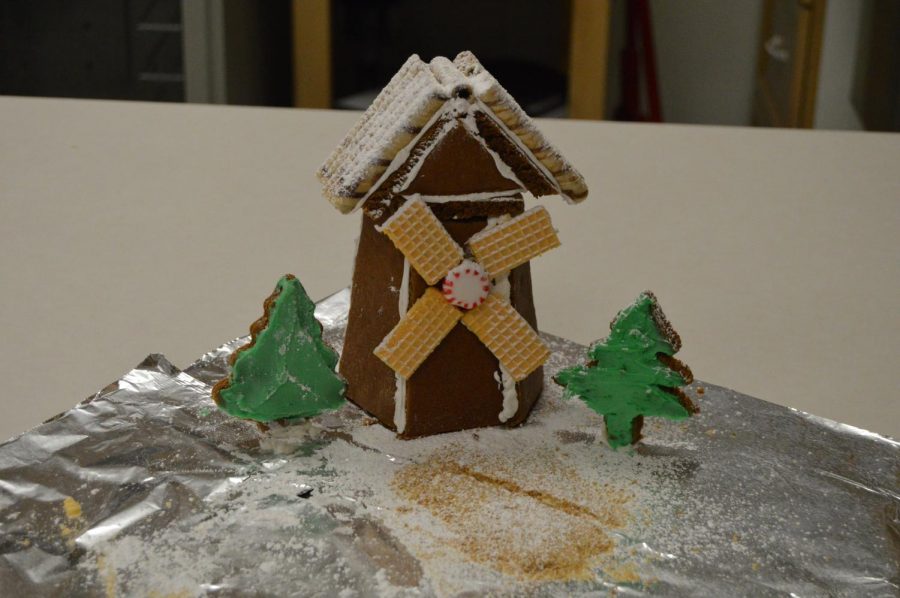 Gingerbread house made in Mrs. Lukers culinary class