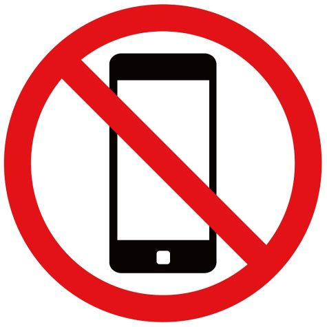 Smartphone prohibition mark.