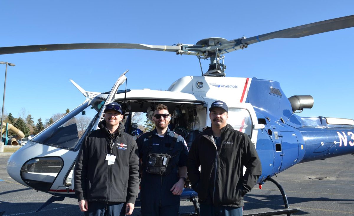 The LifeFlight pilot, nurse, and paramedic
